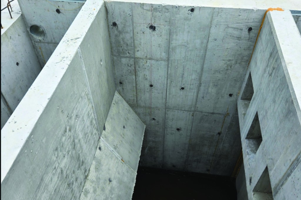 Concrete tertiary treatment system